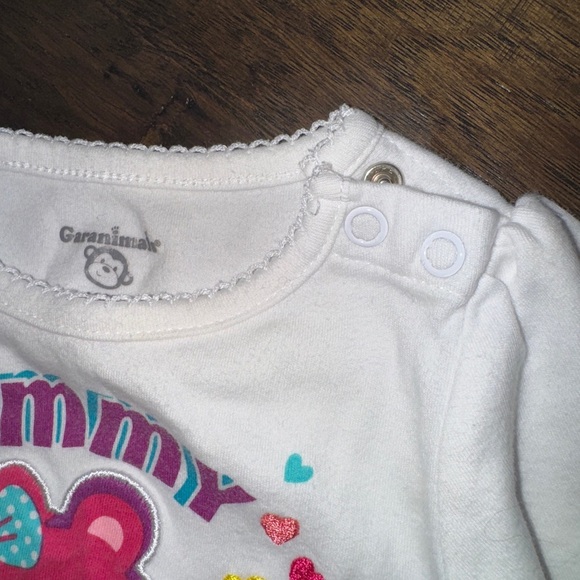 Garanimals Pink and White Bodysuit with Care Bear Design - Picture 3 of 4